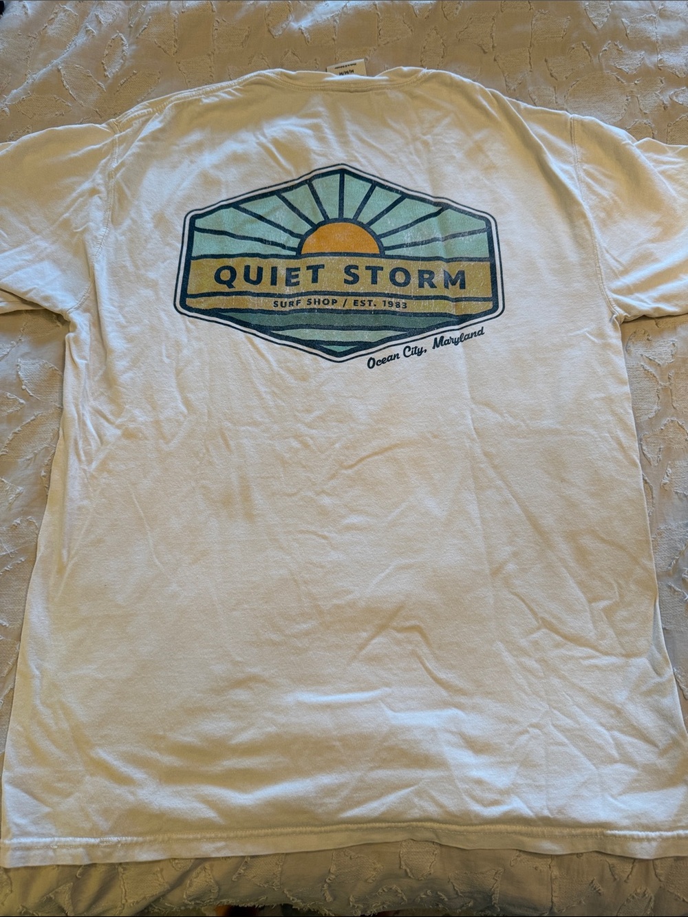 Quiet Storm White Graphic Short-Sleeve Tee